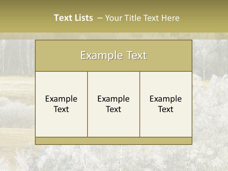 Nature Wintertime Wood PowerPoint Template