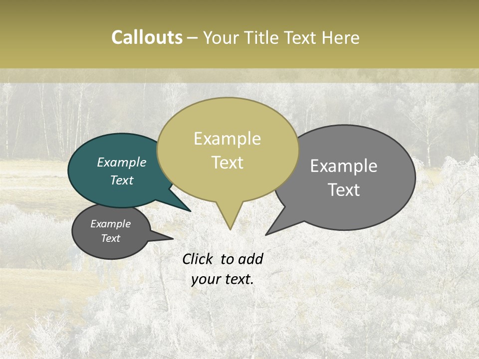 Nature Wintertime Wood PowerPoint Template
