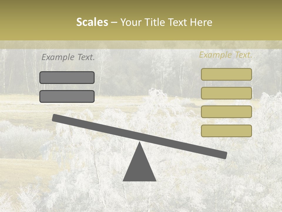 Nature Wintertime Wood PowerPoint Template