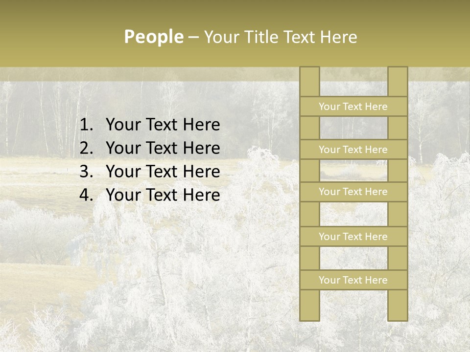 Nature Wintertime Wood PowerPoint Template