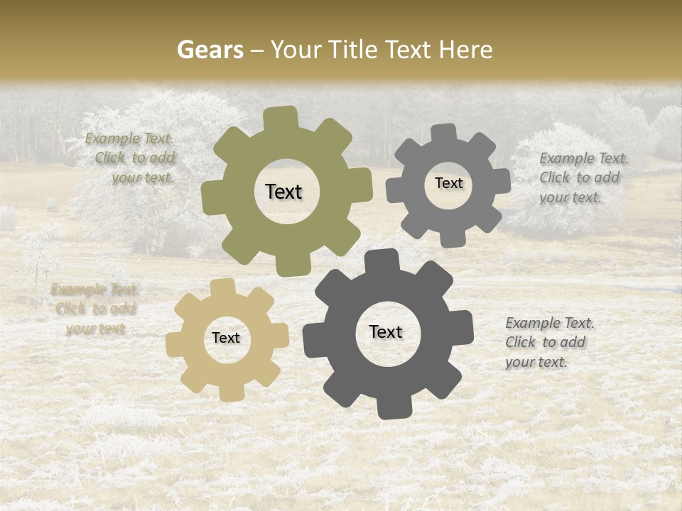 Trees Winter Motives Winter Season PowerPoint Template