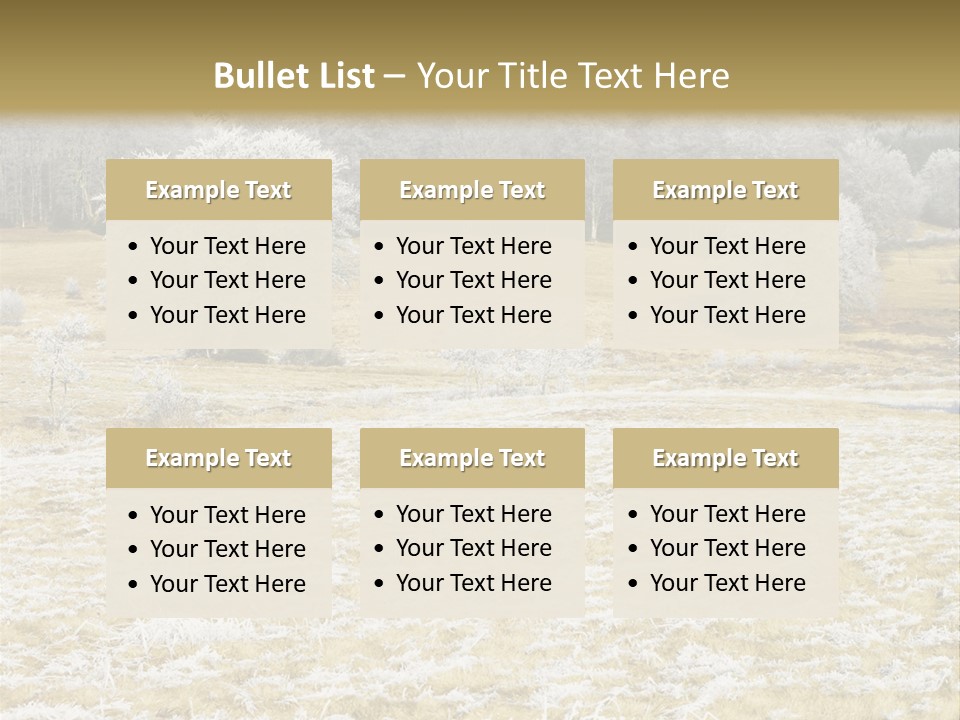 Trees Winter Motives Winter Season PowerPoint Template