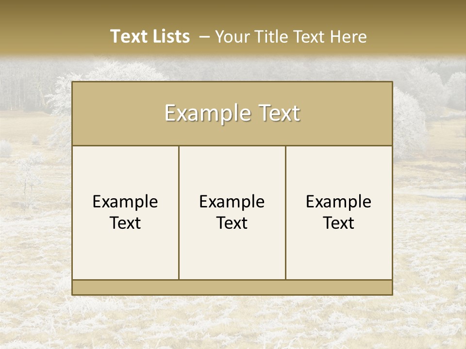 Trees Winter Motives Winter Season PowerPoint Template