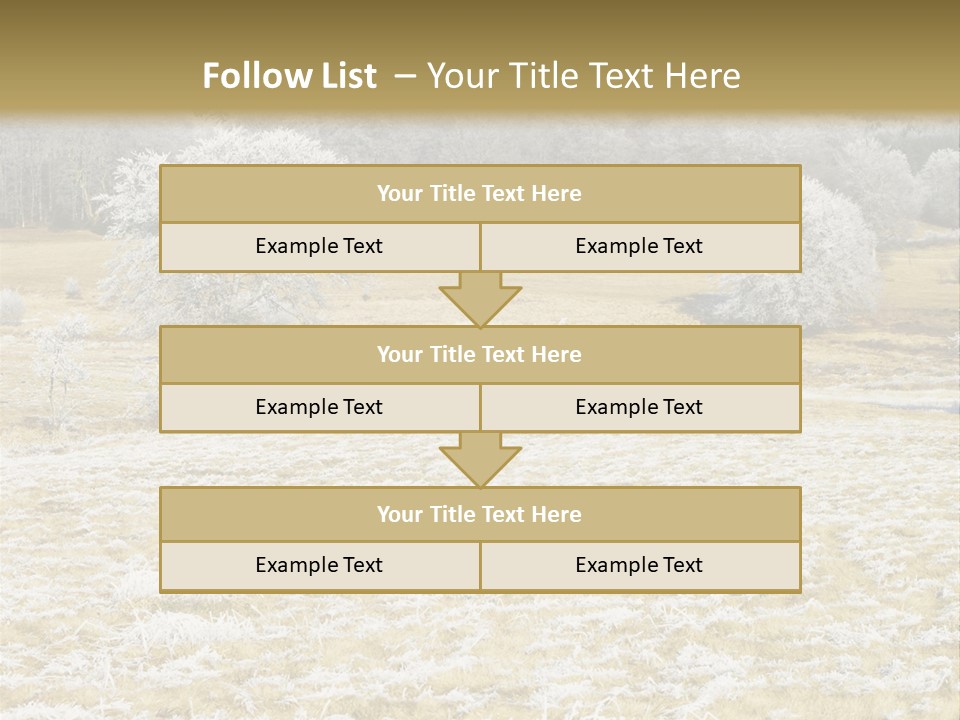 Trees Winter Motives Winter Season PowerPoint Template