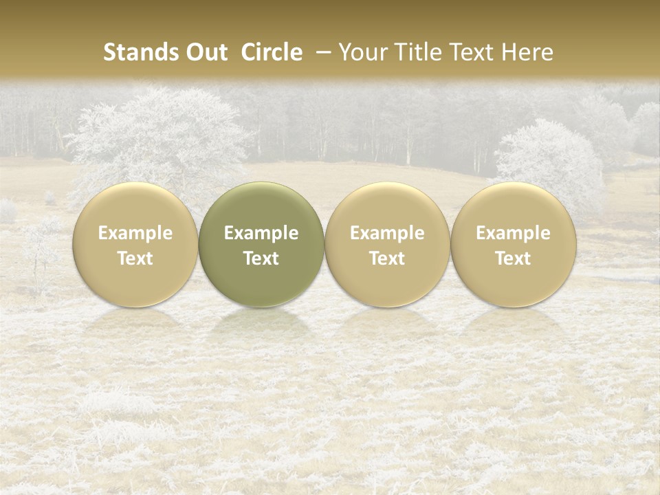 Trees Winter Motives Winter Season PowerPoint Template