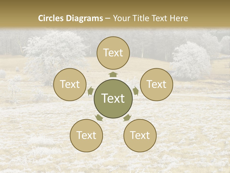 Trees Winter Motives Winter Season PowerPoint Template