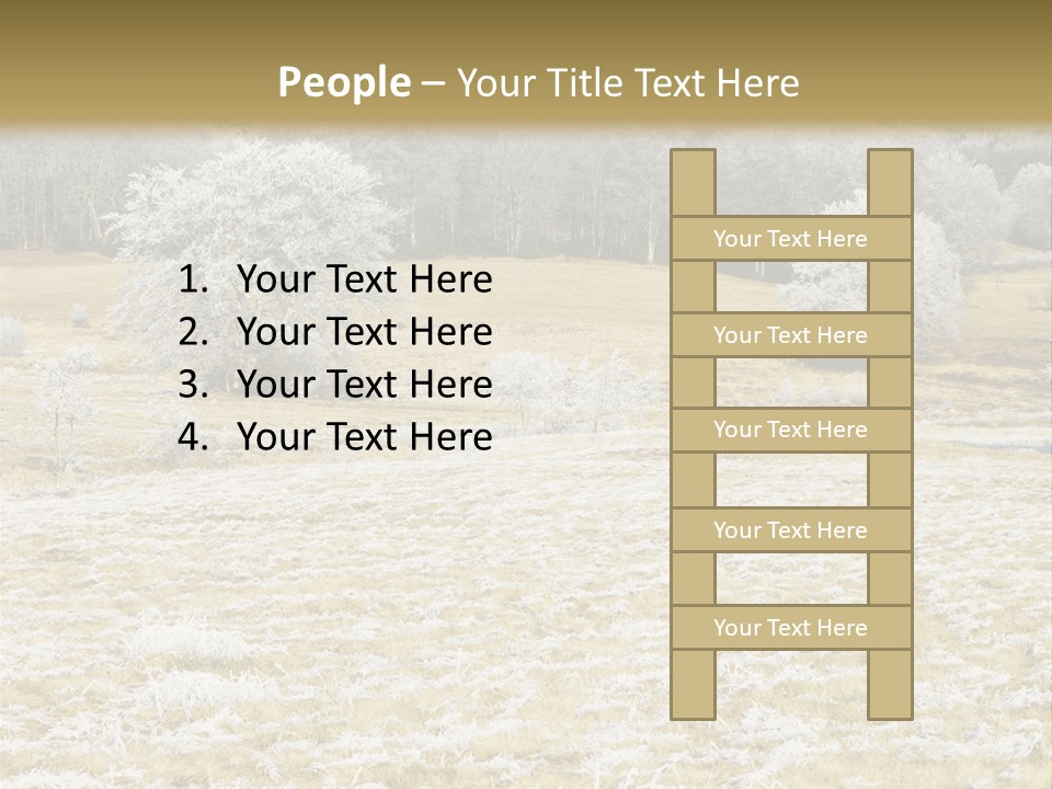 Trees Winter Motives Winter Season PowerPoint Template