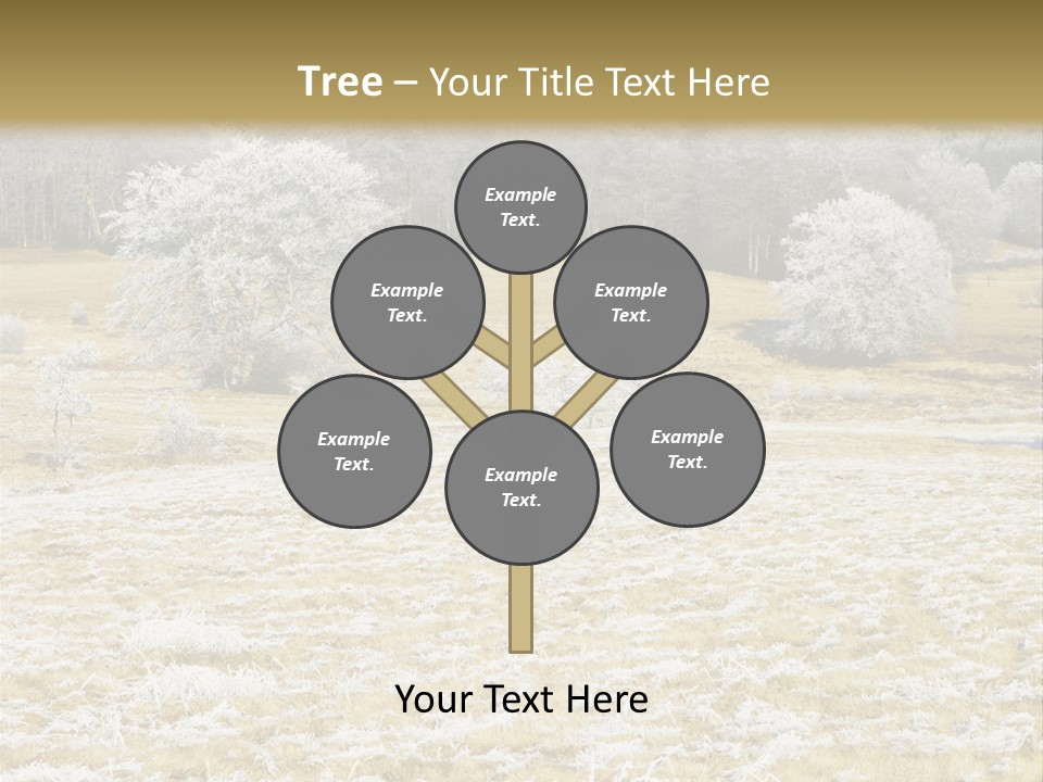 Trees Winter Motives Winter Season PowerPoint Template