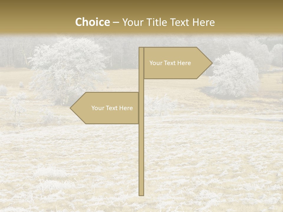 Trees Winter Motives Winter Season PowerPoint Template