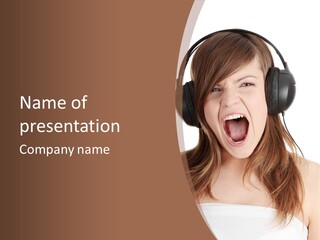 Female Joy Young PowerPoint Template