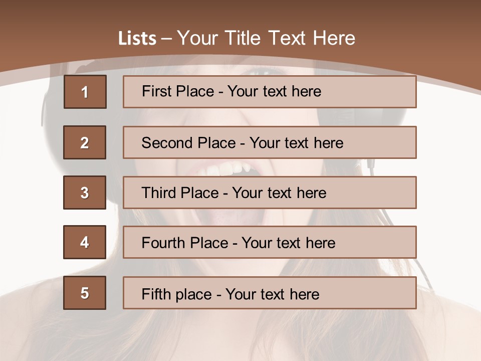 Female Joy Young PowerPoint Template