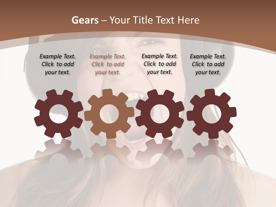 Female Joy Young PowerPoint Template