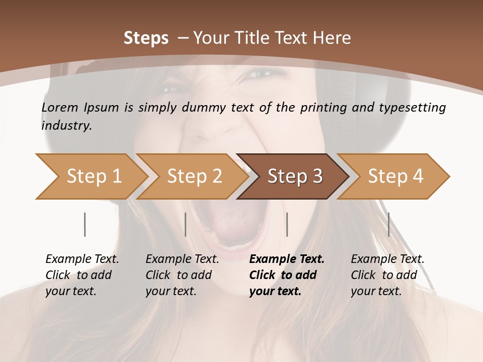 Female Joy Young PowerPoint Template