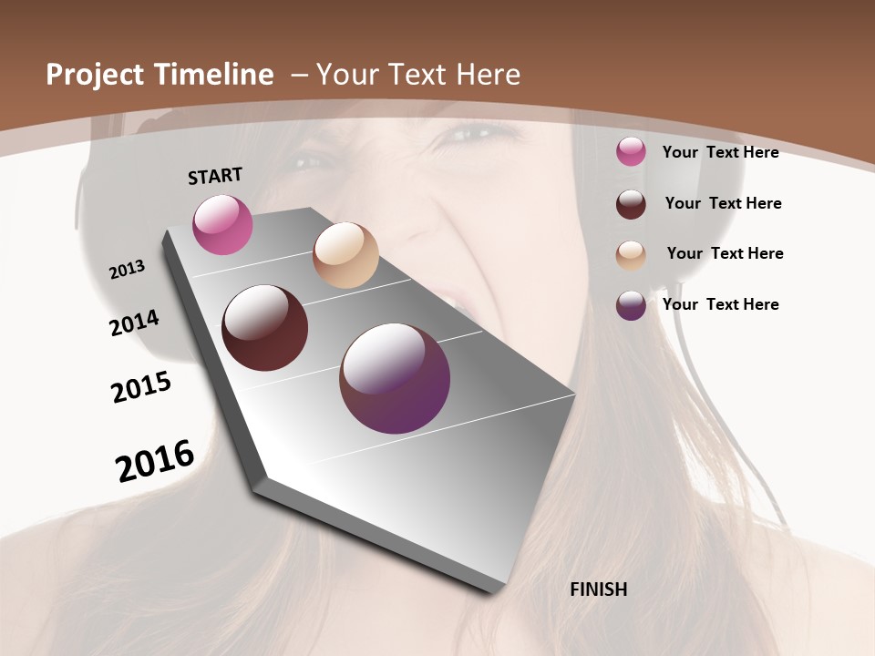 Female Joy Young PowerPoint Template