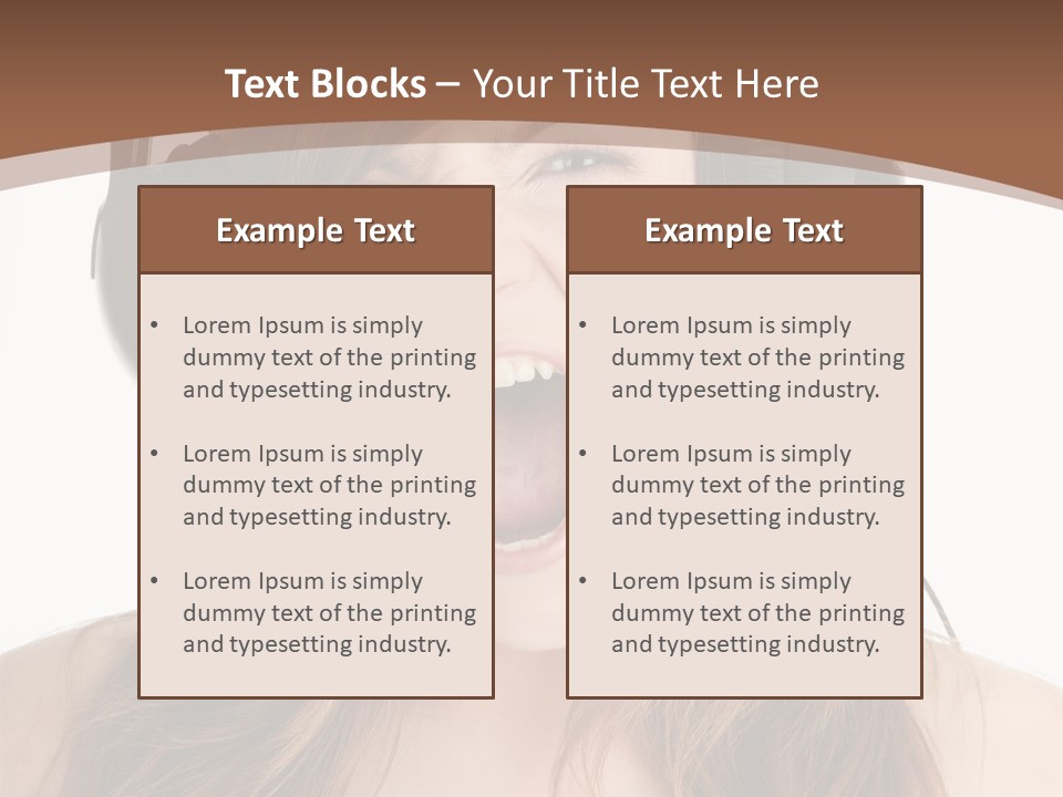 Female Joy Young PowerPoint Template