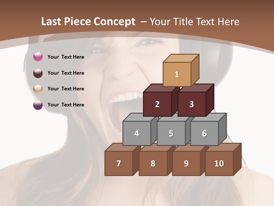 Female Joy Young PowerPoint Template