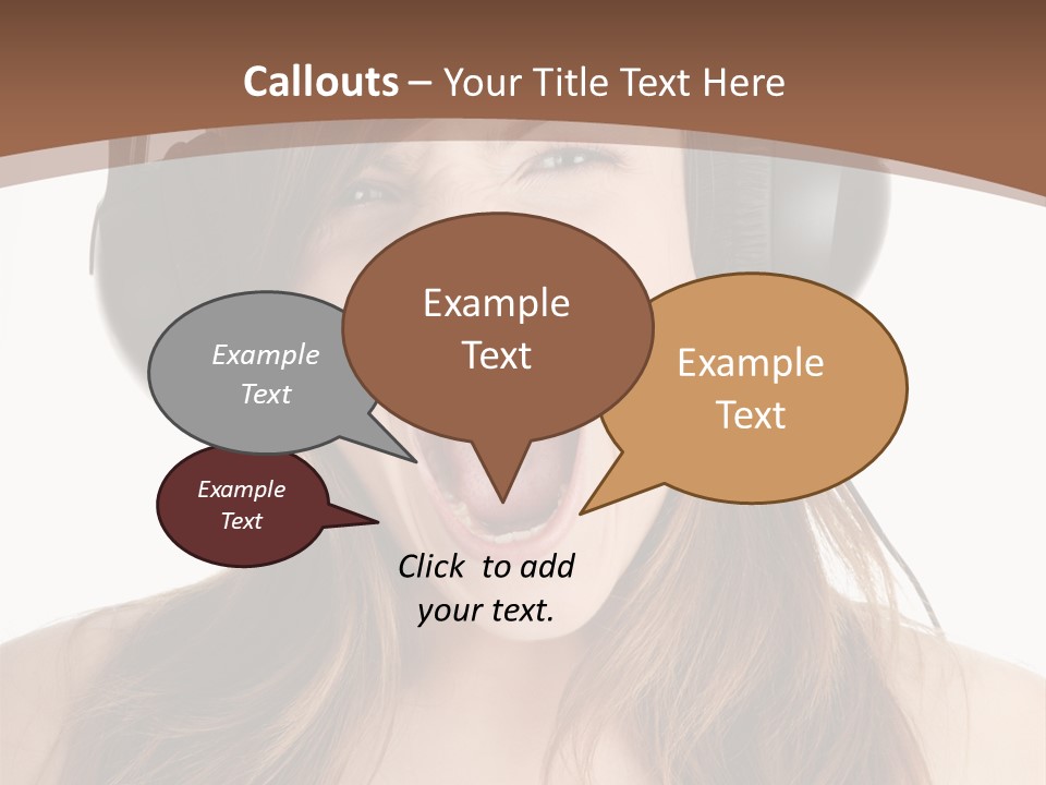 Female Joy Young PowerPoint Template