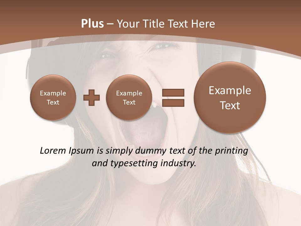 Female Joy Young PowerPoint Template