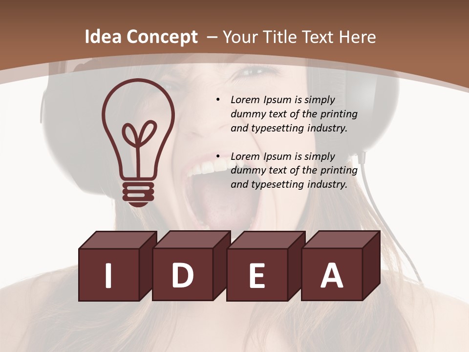 Female Joy Young PowerPoint Template