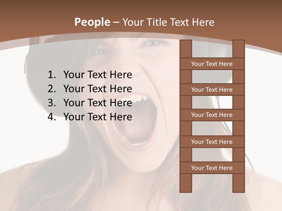 Female Joy Young PowerPoint Template