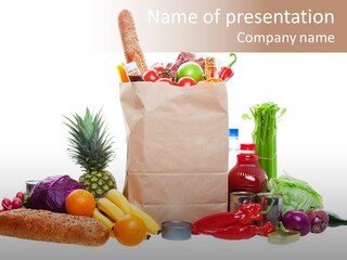 Green Nutrition Pasta PowerPoint Template