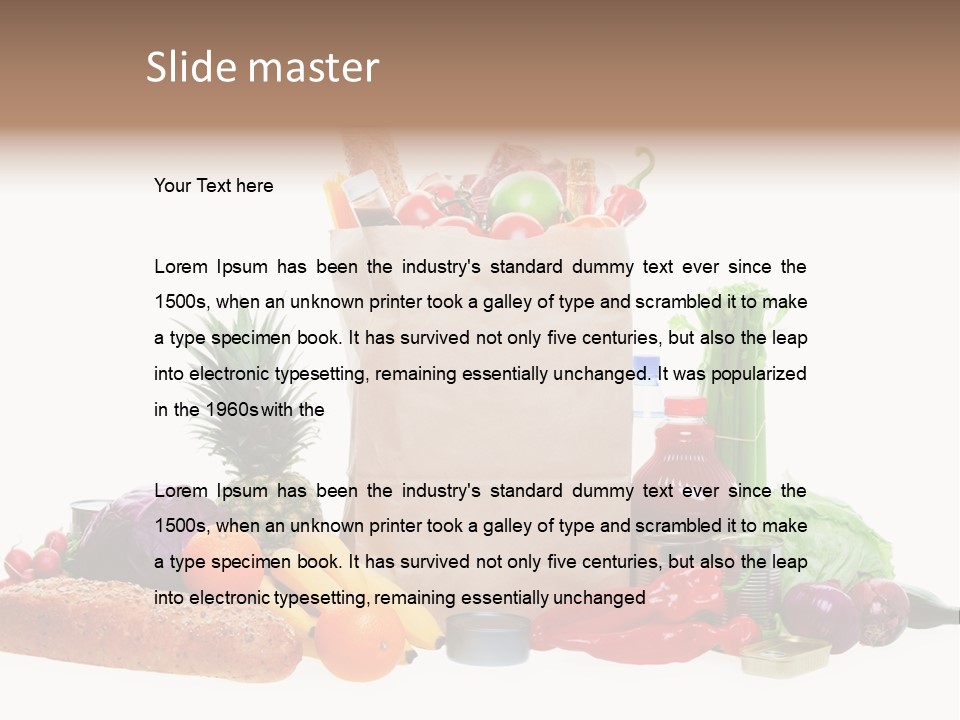 Green Nutrition Pasta PowerPoint Template