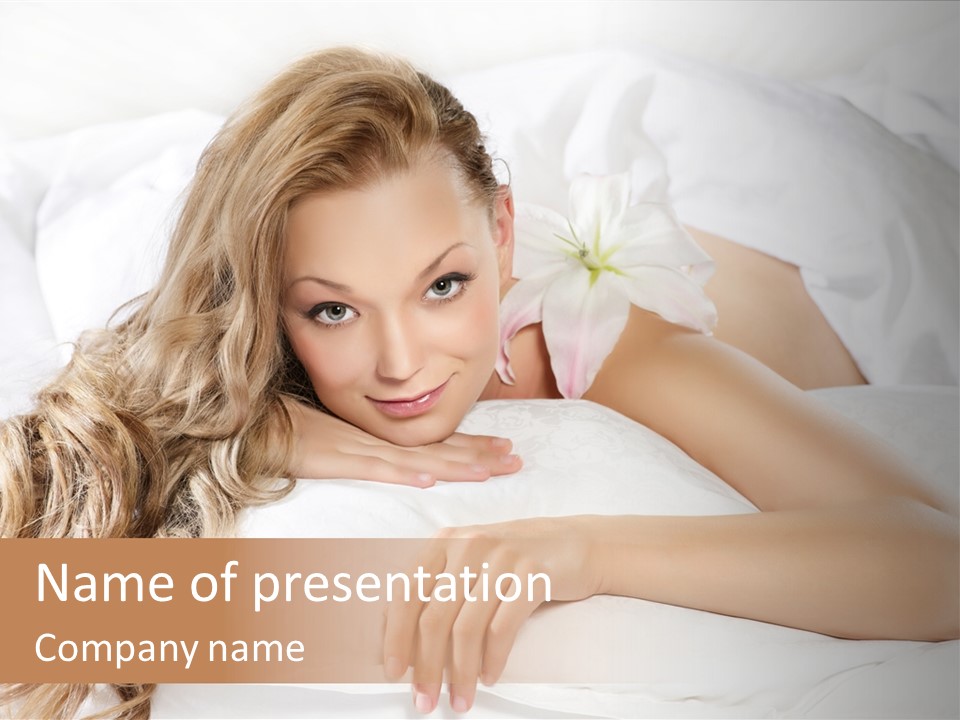 Pillow Lifestyle Spa PowerPoint Template