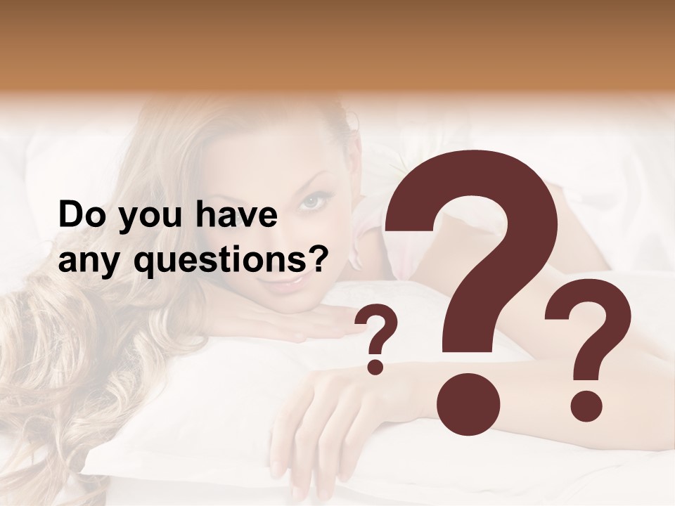 Pillow Lifestyle Spa PowerPoint Template