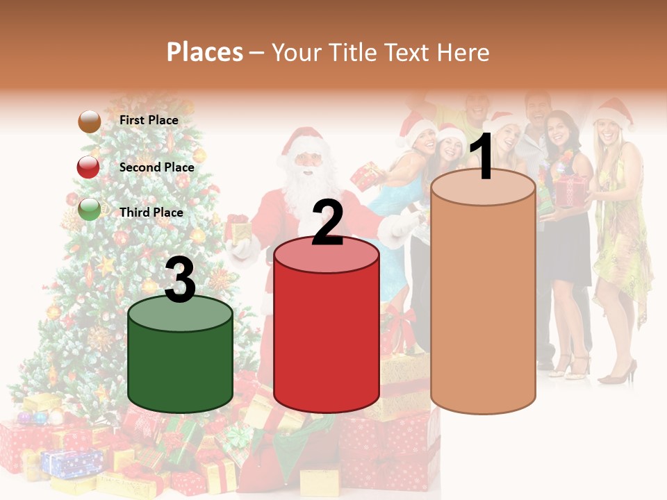 Tree Christmas Man PowerPoint Template