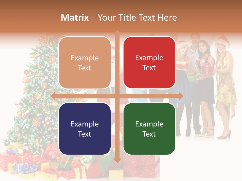 Tree Christmas Man PowerPoint Template