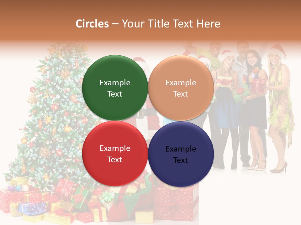 Tree Christmas Man PowerPoint Template