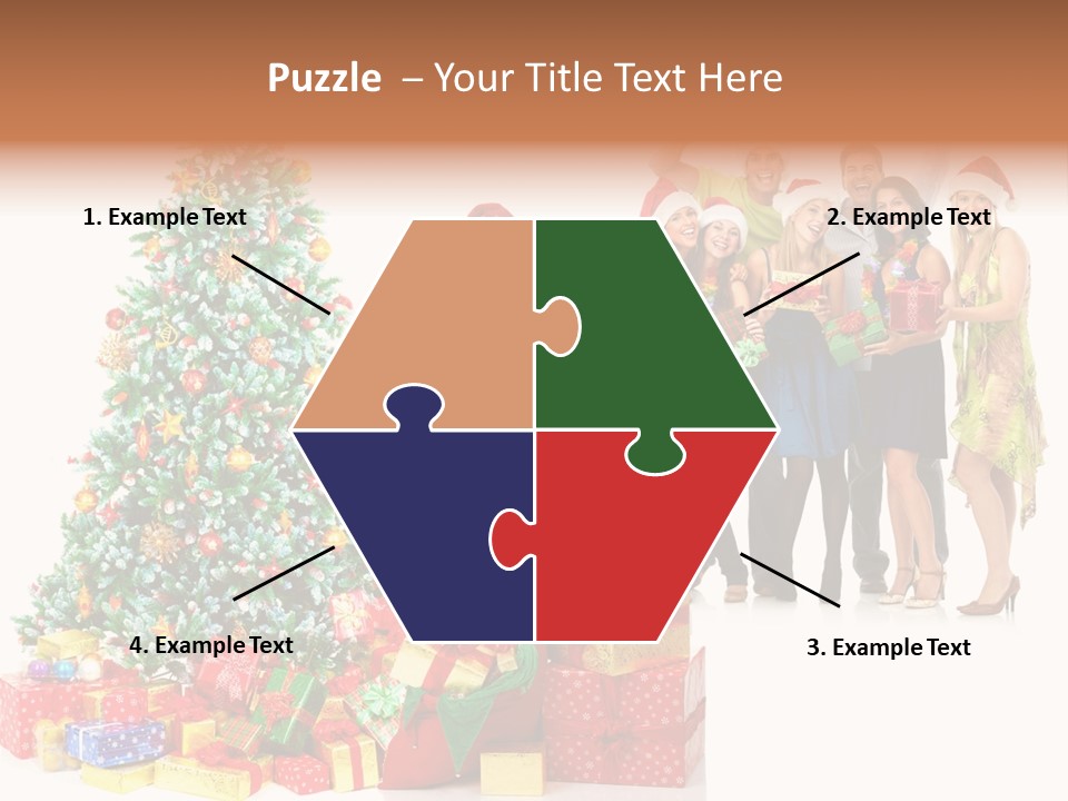 Tree Christmas Man PowerPoint Template