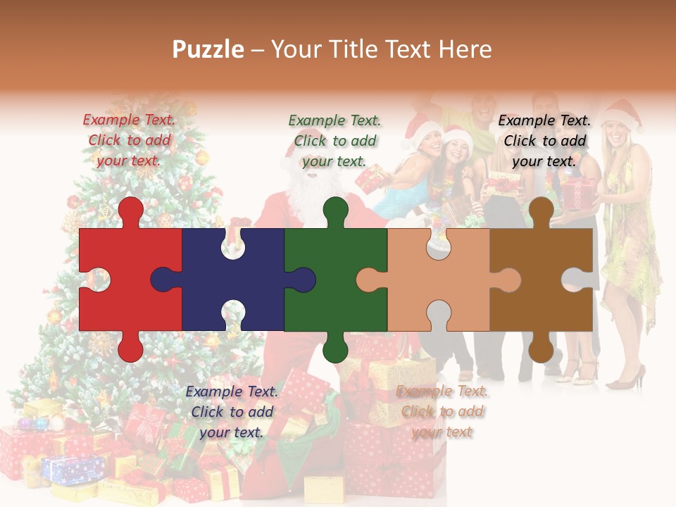 Tree Christmas Man PowerPoint Template