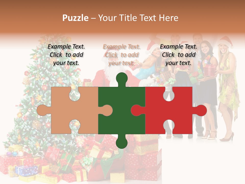Tree Christmas Man PowerPoint Template