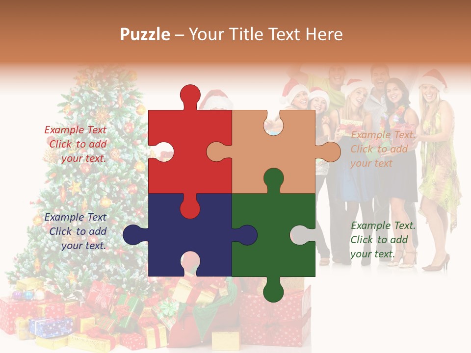 Tree Christmas Man PowerPoint Template