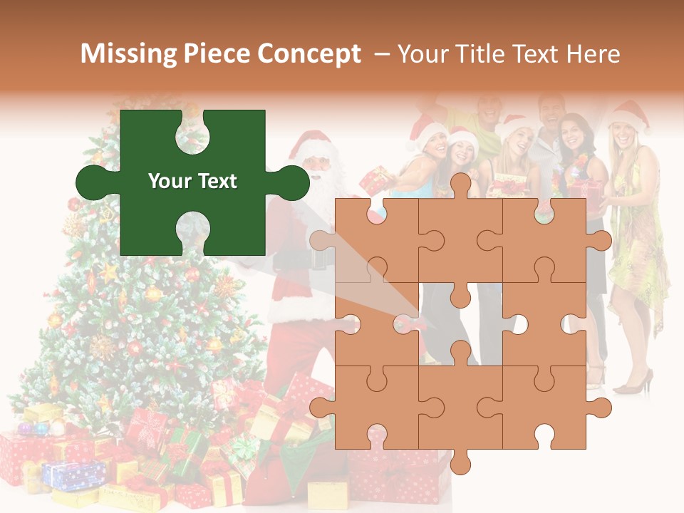 Tree Christmas Man PowerPoint Template