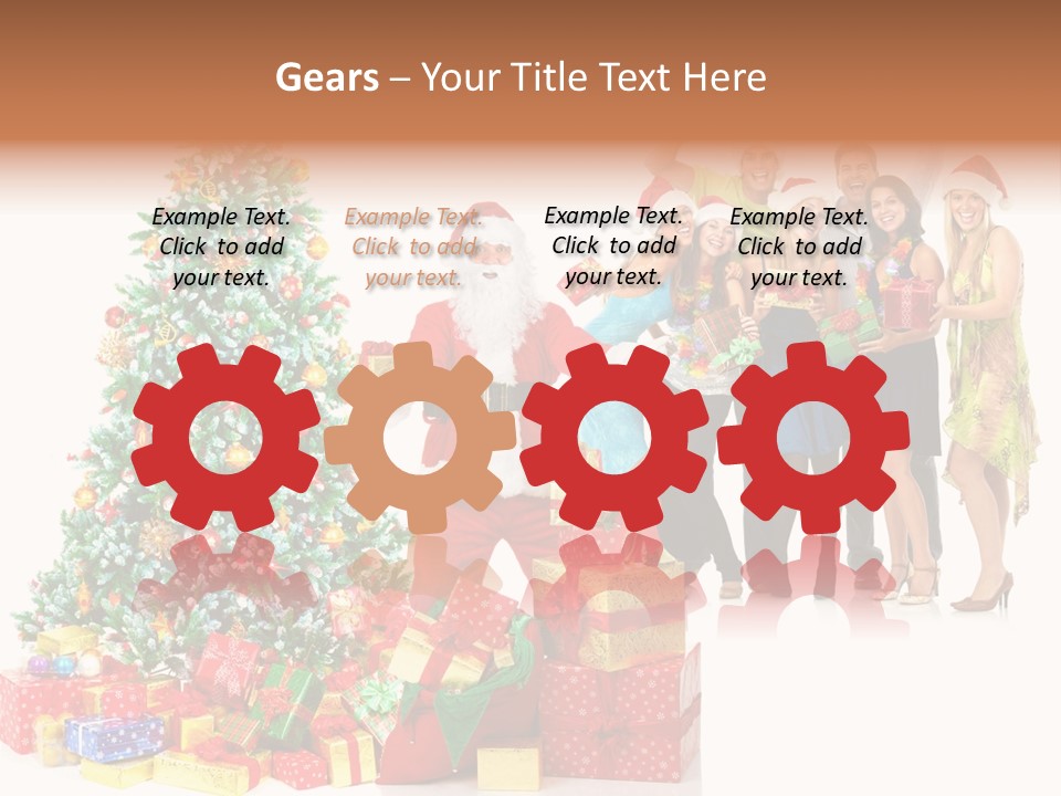 Tree Christmas Man PowerPoint Template
