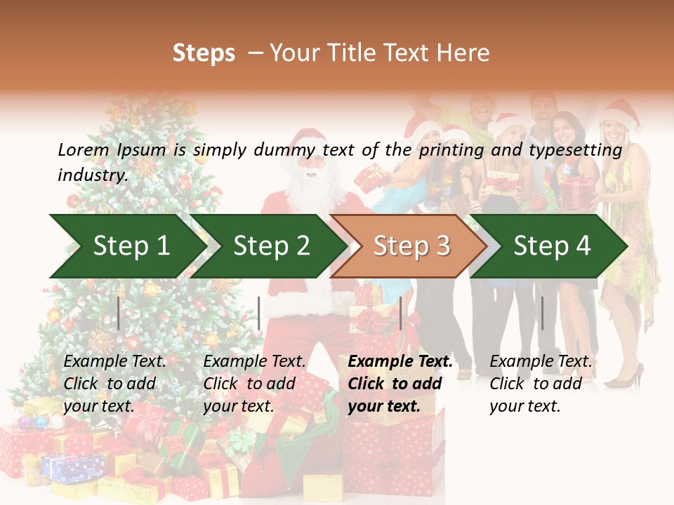 Tree Christmas Man PowerPoint Template