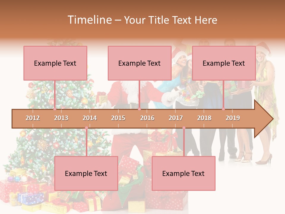 Tree Christmas Man PowerPoint Template