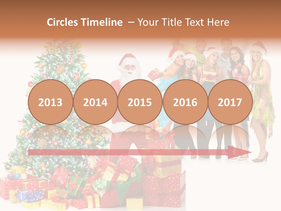 Tree Christmas Man PowerPoint Template