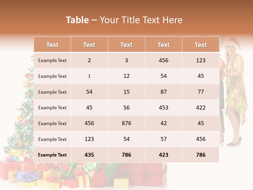 Tree Christmas Man PowerPoint Template