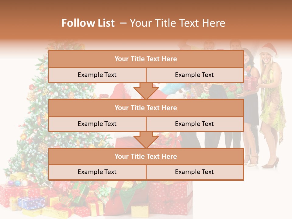 Tree Christmas Man PowerPoint Template
