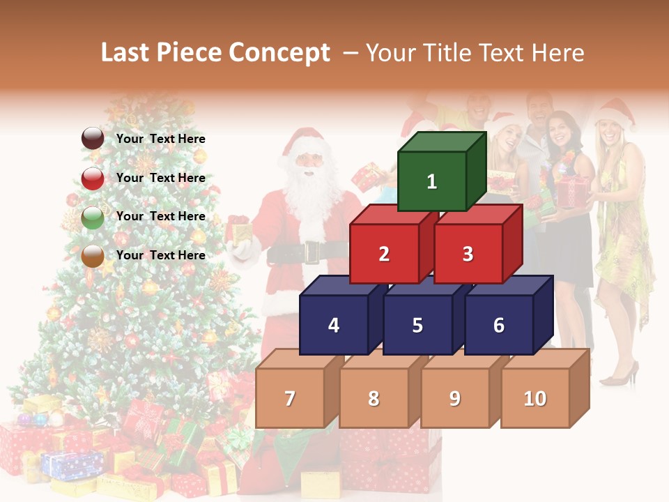 Tree Christmas Man PowerPoint Template