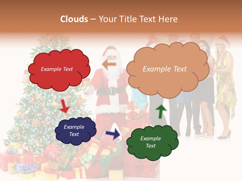 Tree Christmas Man PowerPoint Template