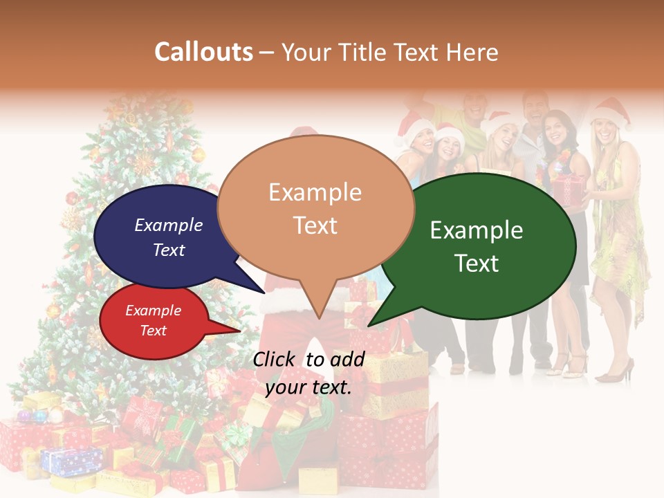 Tree Christmas Man PowerPoint Template