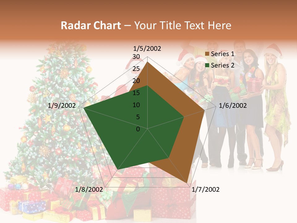 Tree Christmas Man PowerPoint Template