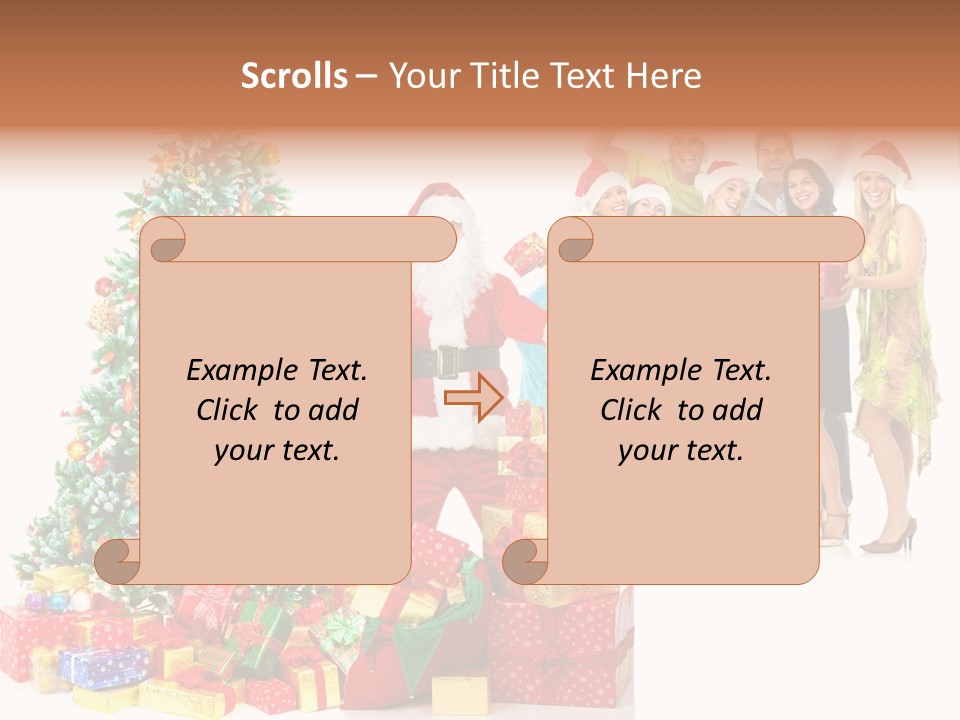 Tree Christmas Man PowerPoint Template