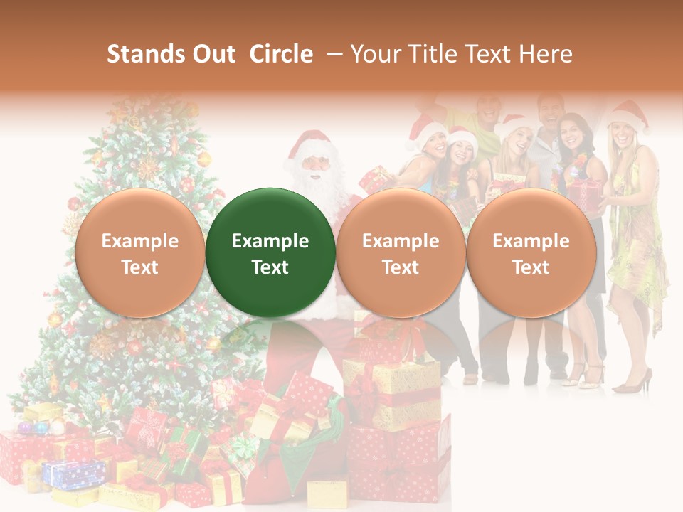 Tree Christmas Man PowerPoint Template