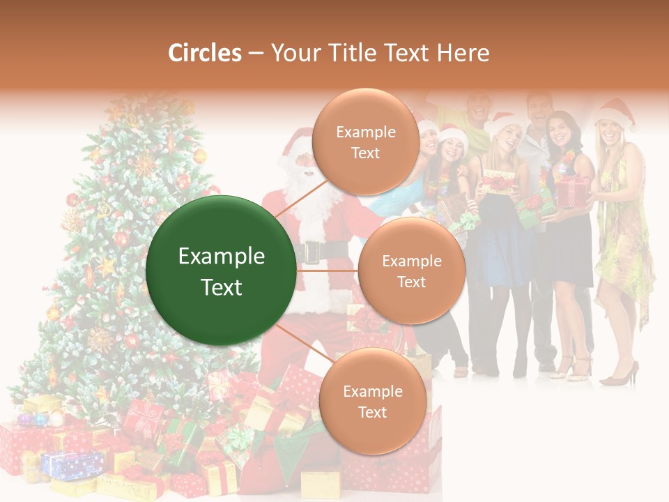 Tree Christmas Man PowerPoint Template