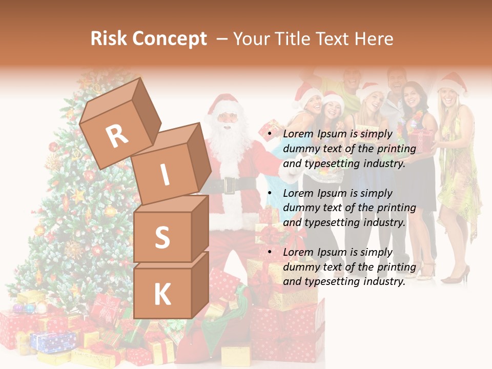 Tree Christmas Man PowerPoint Template